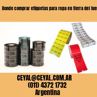 Donde comprar etiquetas para ropa en tierra del fuego