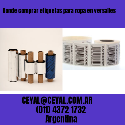 Donde comprar etiquetas para ropa en versalles