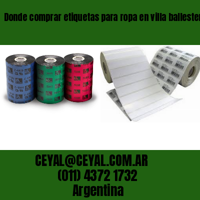 Donde comprar etiquetas para ropa en villa ballester