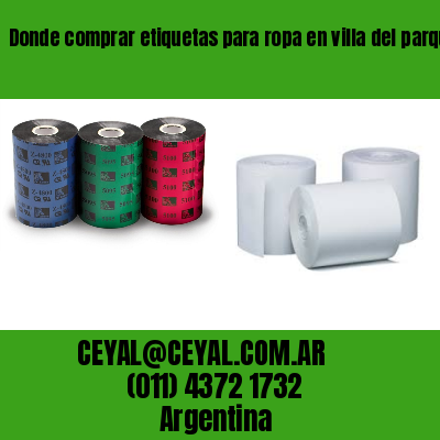 Donde comprar etiquetas para ropa en villa del parque