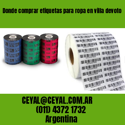 Donde comprar etiquetas para ropa en villa devoto