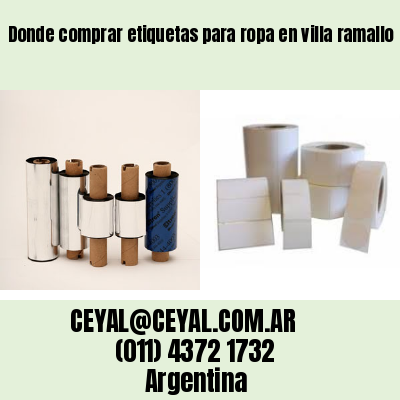 Donde comprar etiquetas para ropa en villa ramallo