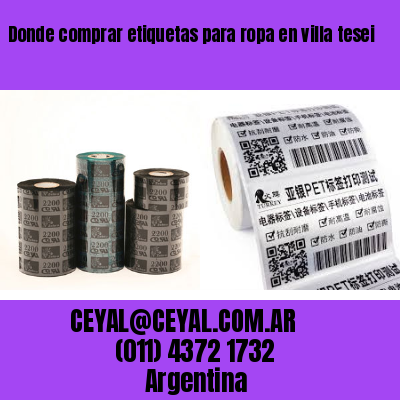 Donde comprar etiquetas para ropa en villa tesei