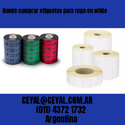 Donde comprar etiquetas para ropa en wilde