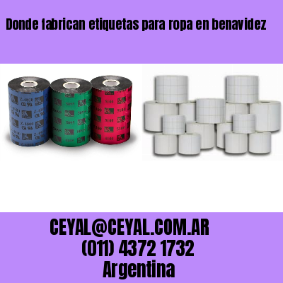 Donde fabrican etiquetas para ropa en benavidez