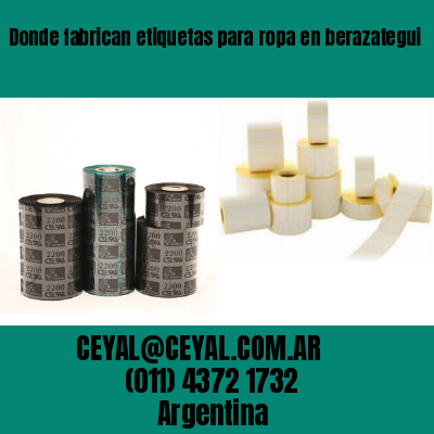 Donde fabrican etiquetas para ropa en berazategui