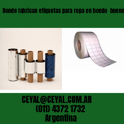 Donde fabrican etiquetas para ropa en boedo  buenos aires