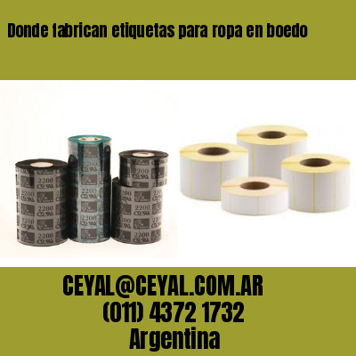 Donde fabrican etiquetas para ropa en boedo