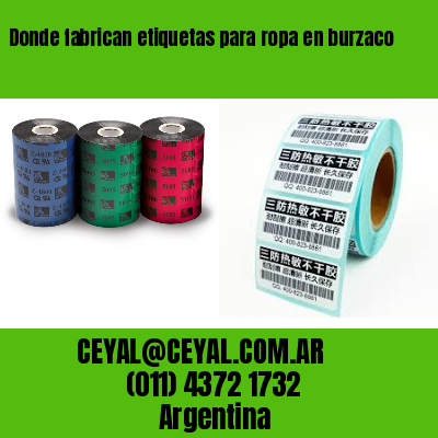 Donde fabrican etiquetas para ropa en burzaco