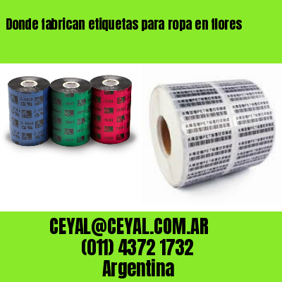 Donde fabrican etiquetas para ropa en flores