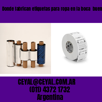 Donde fabrican etiquetas para ropa en la boca  buenos aires