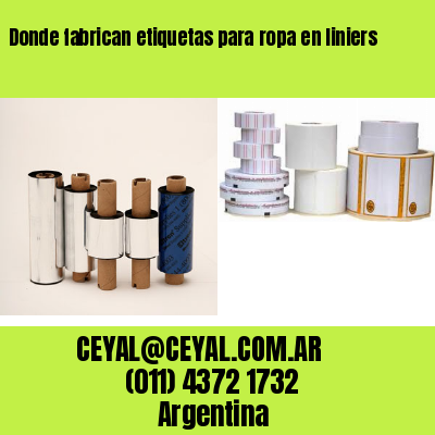 Donde fabrican etiquetas para ropa en liniers