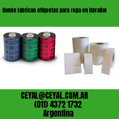 Donde fabrican etiquetas para ropa en llavallol