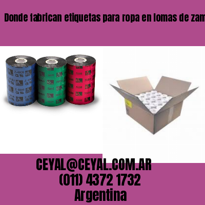 Donde fabrican etiquetas para ropa en lomas de zamora