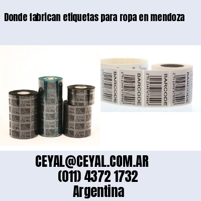 Donde fabrican etiquetas para ropa en mendoza