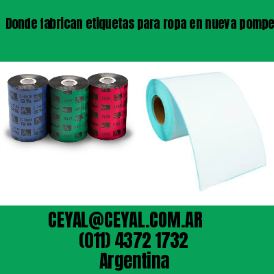 Donde fabrican etiquetas para ropa en nueva pompeya  buenos aires