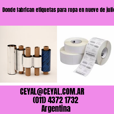 Donde fabrican etiquetas para ropa en nueve de julio
