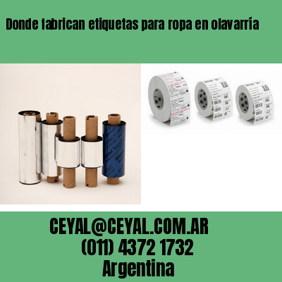 Donde fabrican etiquetas para ropa en olavarría
