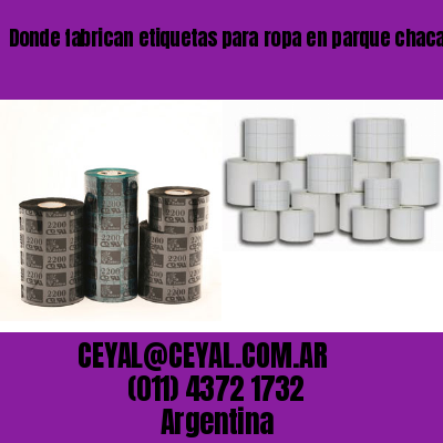 Donde fabrican etiquetas para ropa en parque chacabuco