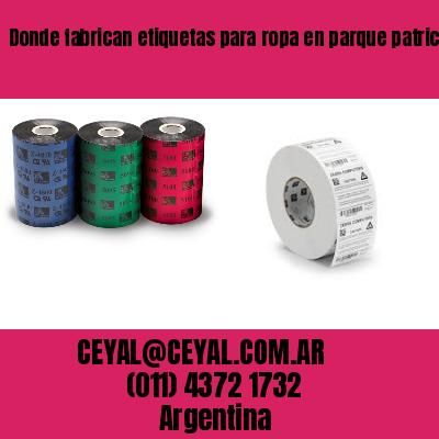 Donde fabrican etiquetas para ropa en parque patricios