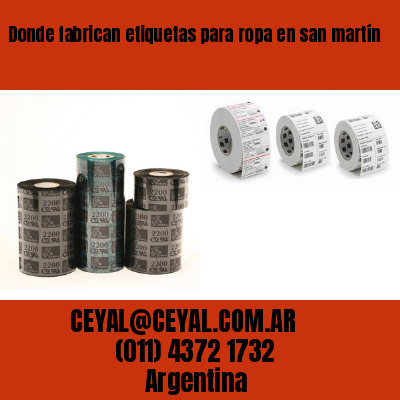 Donde fabrican etiquetas para ropa en san martín