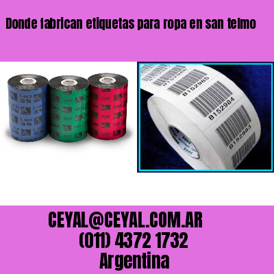 Donde fabrican etiquetas para ropa en san telmo