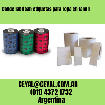 Donde fabrican etiquetas para ropa en tandil