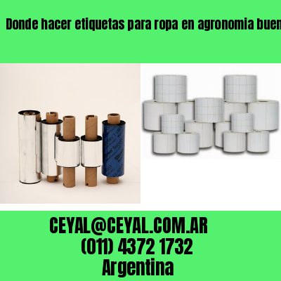 Donde hacer etiquetas para ropa en agronomia buenos aires