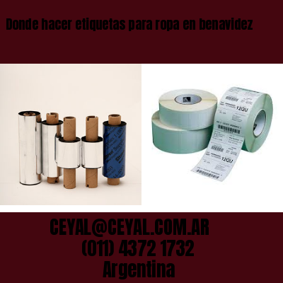 Donde hacer etiquetas para ropa en benavidez