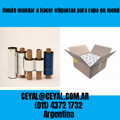 Donde mandar a hacer etiquetas para ropa en mendoza