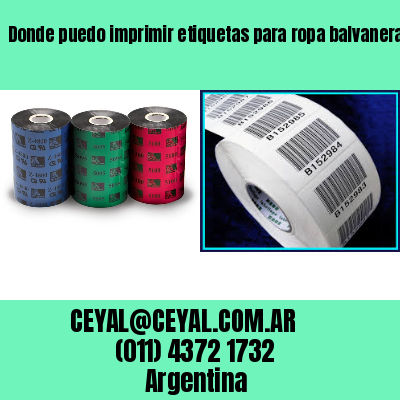 Donde puedo imprimir etiquetas para ropa balvanera