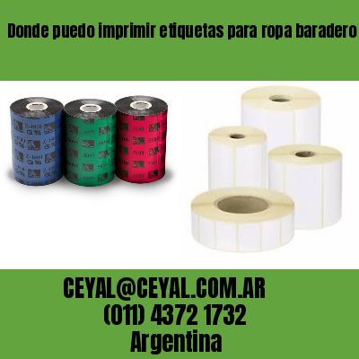 Donde puedo imprimir etiquetas para ropa baradero