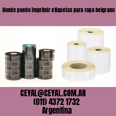 Donde puedo imprimir etiquetas para ropa belgrano