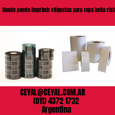 Donde puedo imprimir etiquetas para ropa bella vista