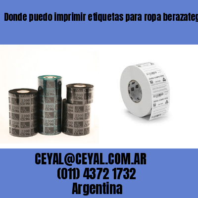 Donde puedo imprimir etiquetas para ropa berazategui