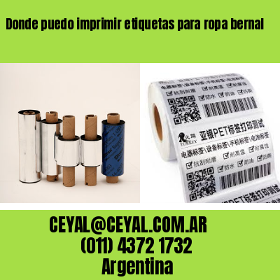Donde puedo imprimir etiquetas para ropa bernal