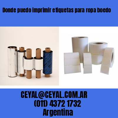 Donde puedo imprimir etiquetas para ropa boedo