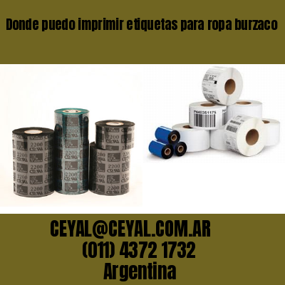 Donde puedo imprimir etiquetas para ropa burzaco
