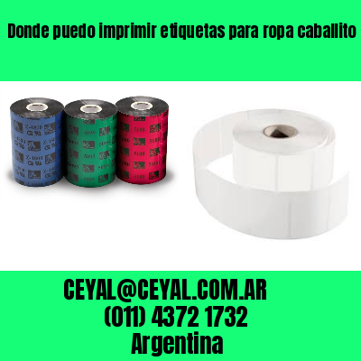Donde puedo imprimir etiquetas para ropa caballito buenos aires