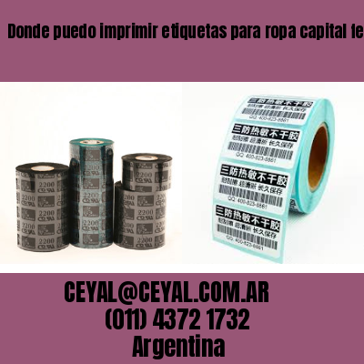 Donde puedo imprimir etiquetas para ropa capital federal