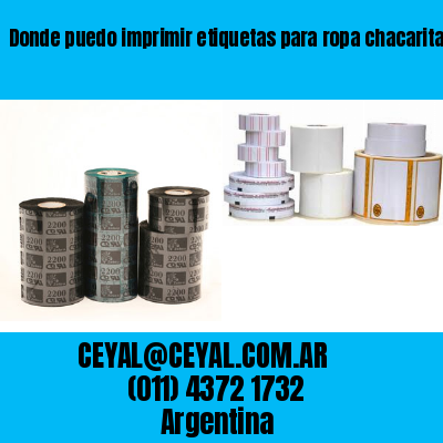 Donde puedo imprimir etiquetas para ropa chacarita  buenos aires