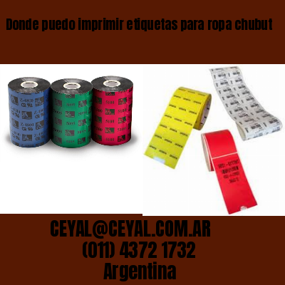 Donde puedo imprimir etiquetas para ropa chubut