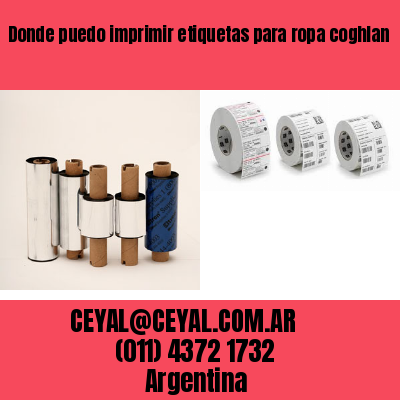Donde puedo imprimir etiquetas para ropa coghlan