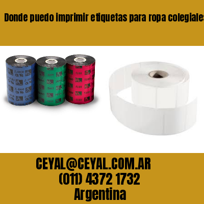 Donde puedo imprimir etiquetas para ropa colegiales