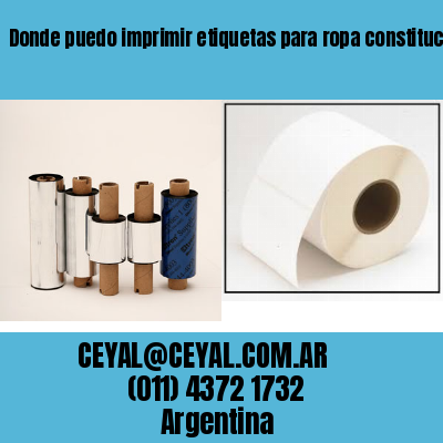 Donde puedo imprimir etiquetas para ropa constitucion  buenos aires
