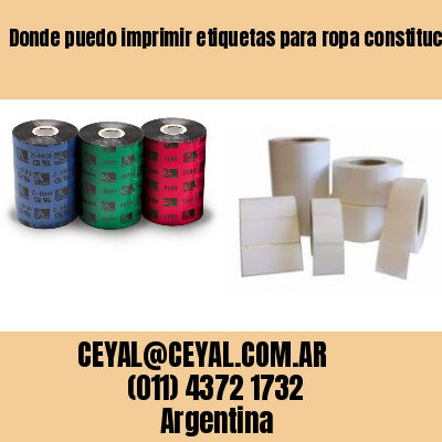 Donde puedo imprimir etiquetas para ropa constitucion