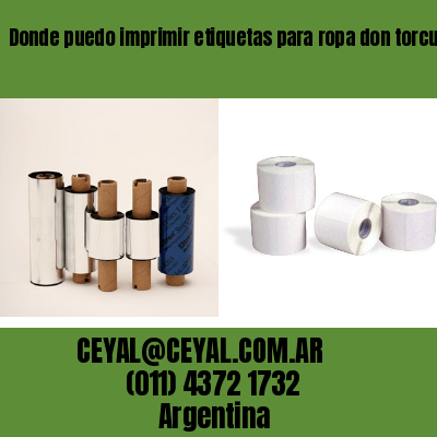 Donde puedo imprimir etiquetas para ropa don torcuato