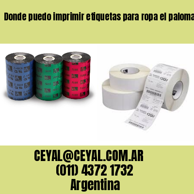 Donde puedo imprimir etiquetas para ropa el palomar