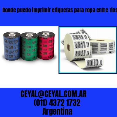 Donde puedo imprimir etiquetas para ropa entre rios