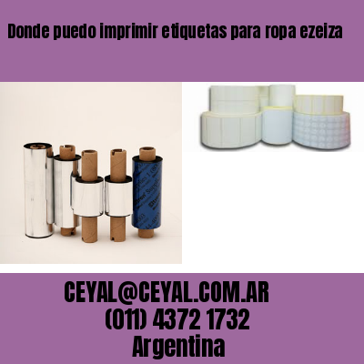 Donde puedo imprimir etiquetas para ropa ezeiza